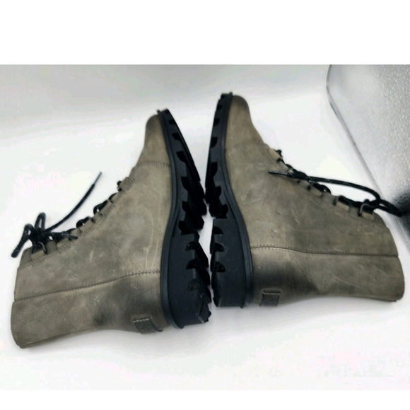 Sorel Phoenix Combat Boots Green Gray Leather Ankle Waterproof Lace Up 8.5 - Picture 6 of 8